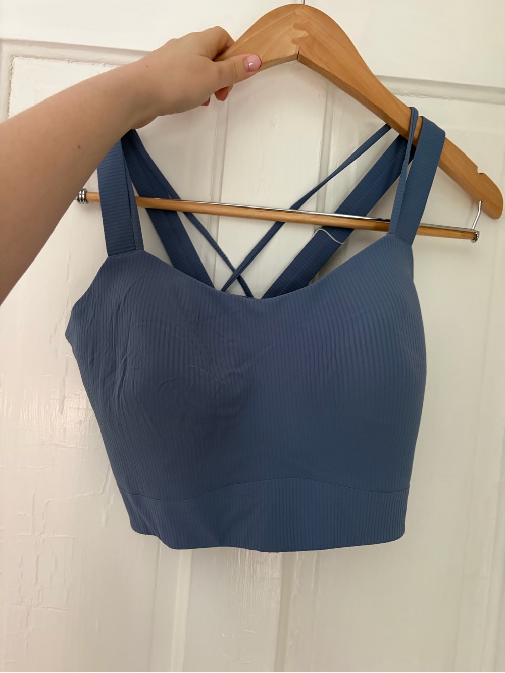 Lululemon Ribbed Longline Sports Bra Blue | Size 14 | NWOT